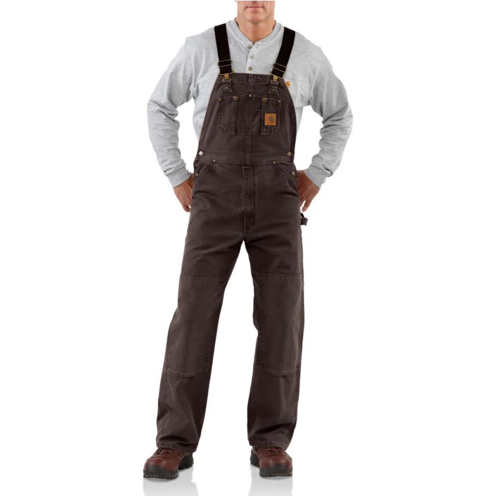 Carhartt Brown Duck Bib Overalls - Men